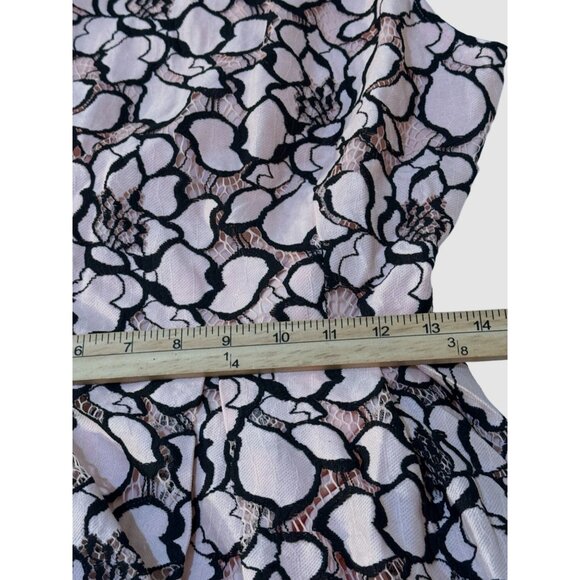 Ultrapink Womens Sleeveless Lace Overlay Dress M Pink & Black - Picture 11 of 16